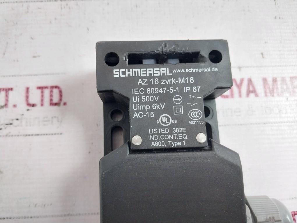 Schmersal Az 16 Zvrk-m16 Safety Interlock Switch Iec 60947-5-1 500v Ac-15