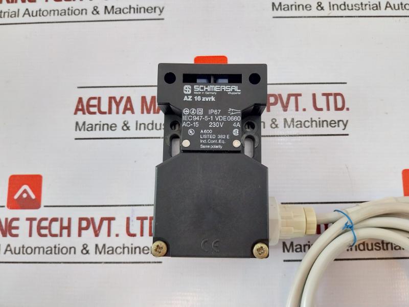 Schmersal Az 16 Zvrk Safety Switch With Cable Ip67 Ac-15 230v 4a A600, Vde 0660