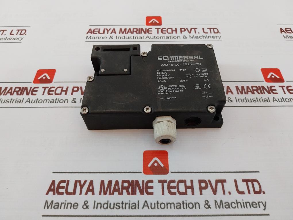 Schmersal Azm 161Cc-12/12Rka-024 Solenoid Interlock Switch Ip67 230V 24Vac/Dc 4A