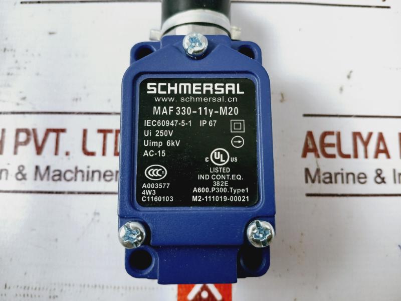 Schmersal Maf 330-11y-m20 Limit Switch Spring Lever Ip 67 250v 6kv C1181475