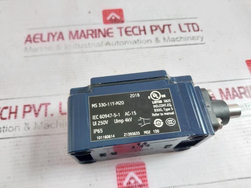 Schmersal Ms 330-11Y-m20 Limit Switch Iec 60947-5-1 Ac-15 250V 4Kv Ip65