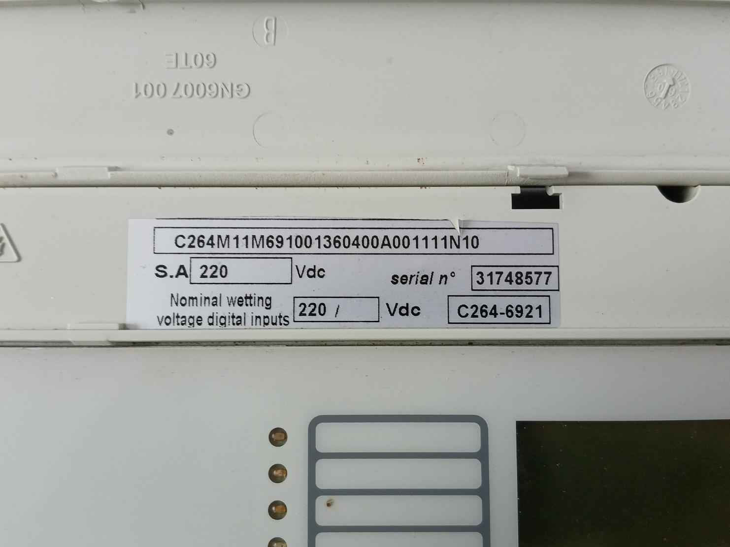 Schneider C264M11M691001360400A001111N10 Micom Protection Relay Display 220V Dc