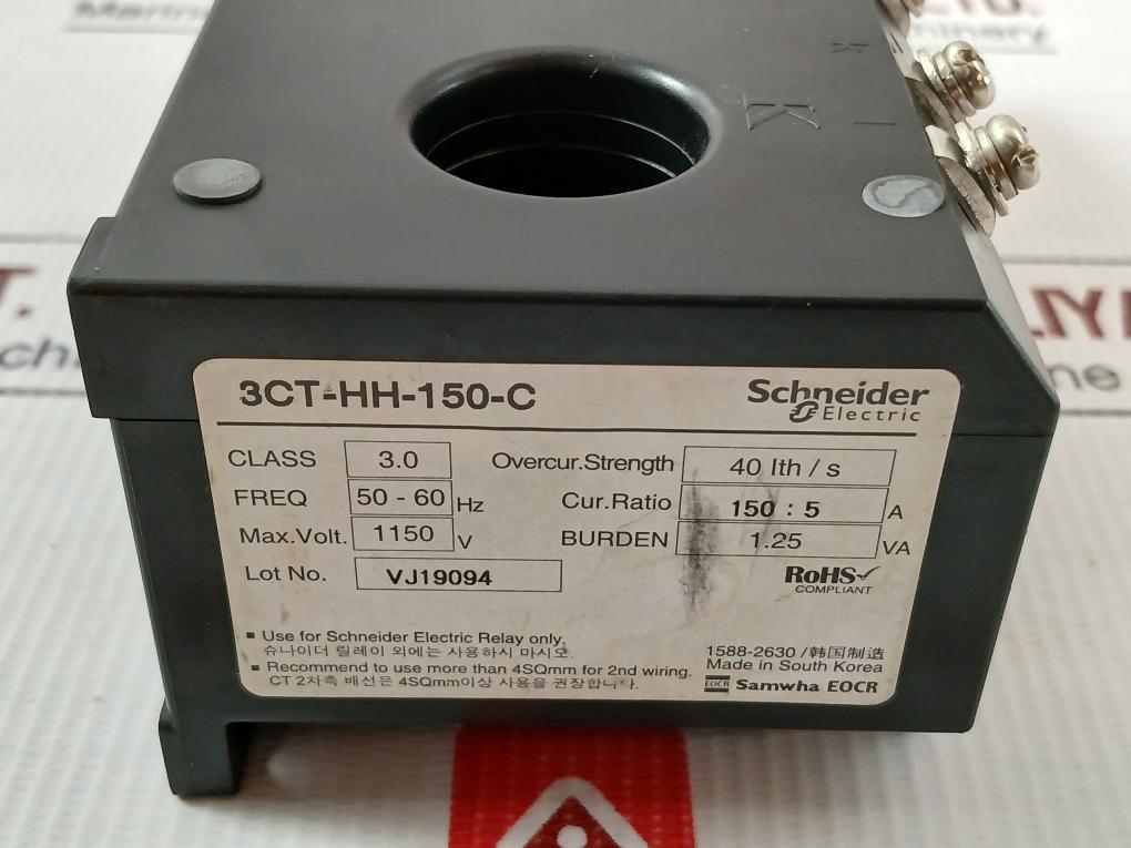 Schneider Electric 1150V 1.25 Va Three-phase Current Transformer 3Ct-hh-150-c