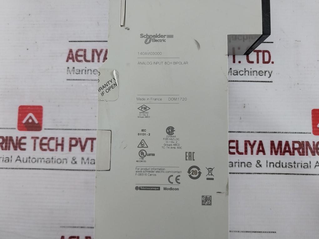 Schneider Electric 140Avi03000 Analog Input Module 8Ch Bipolar Iec 61131-2