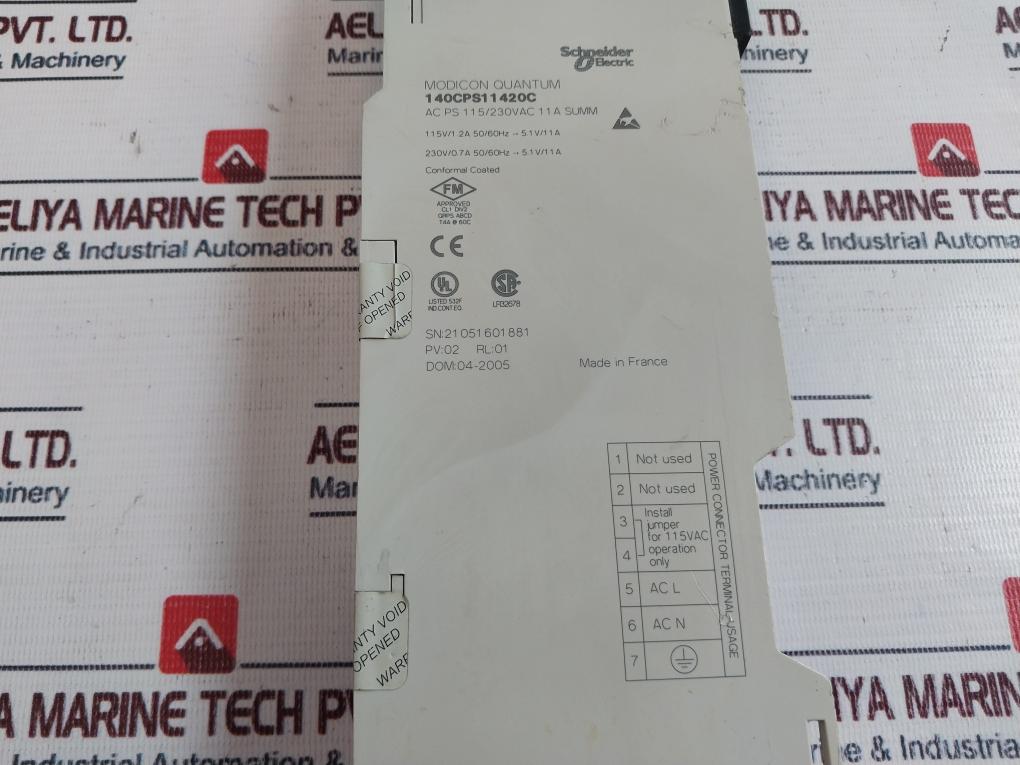 Schneider Electric 140Cps11420C Power Supply Module Modicon