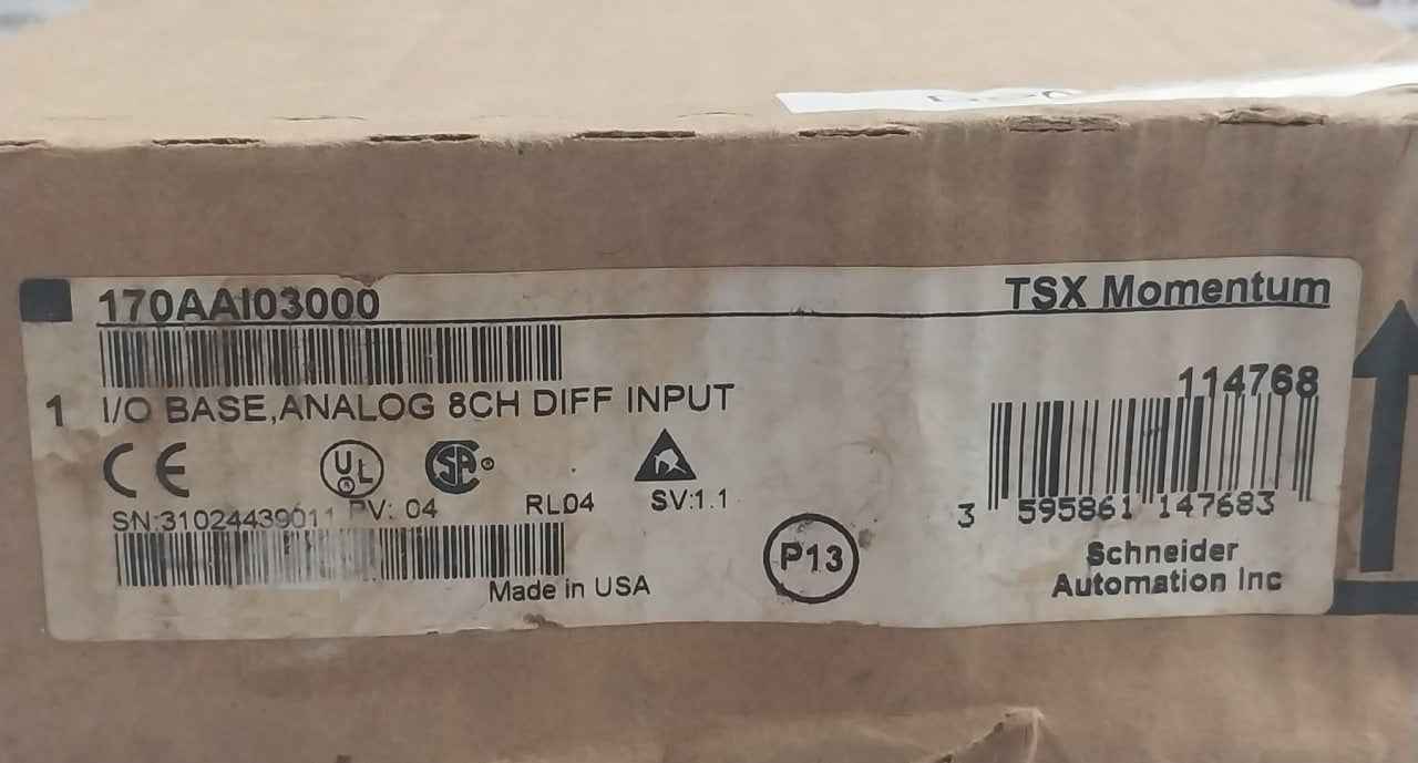 Schneider Electric 170Aai03000 Square D Distributed Analog Input Module 8Ch