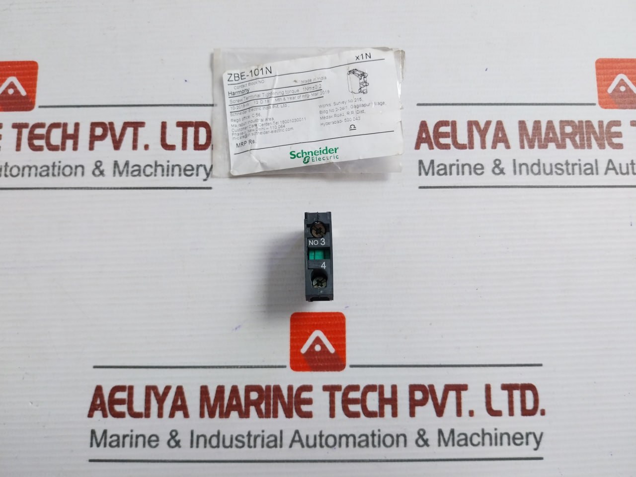 Schneider Electric 3A Contact Block  Zbe-101N Ac15-240V