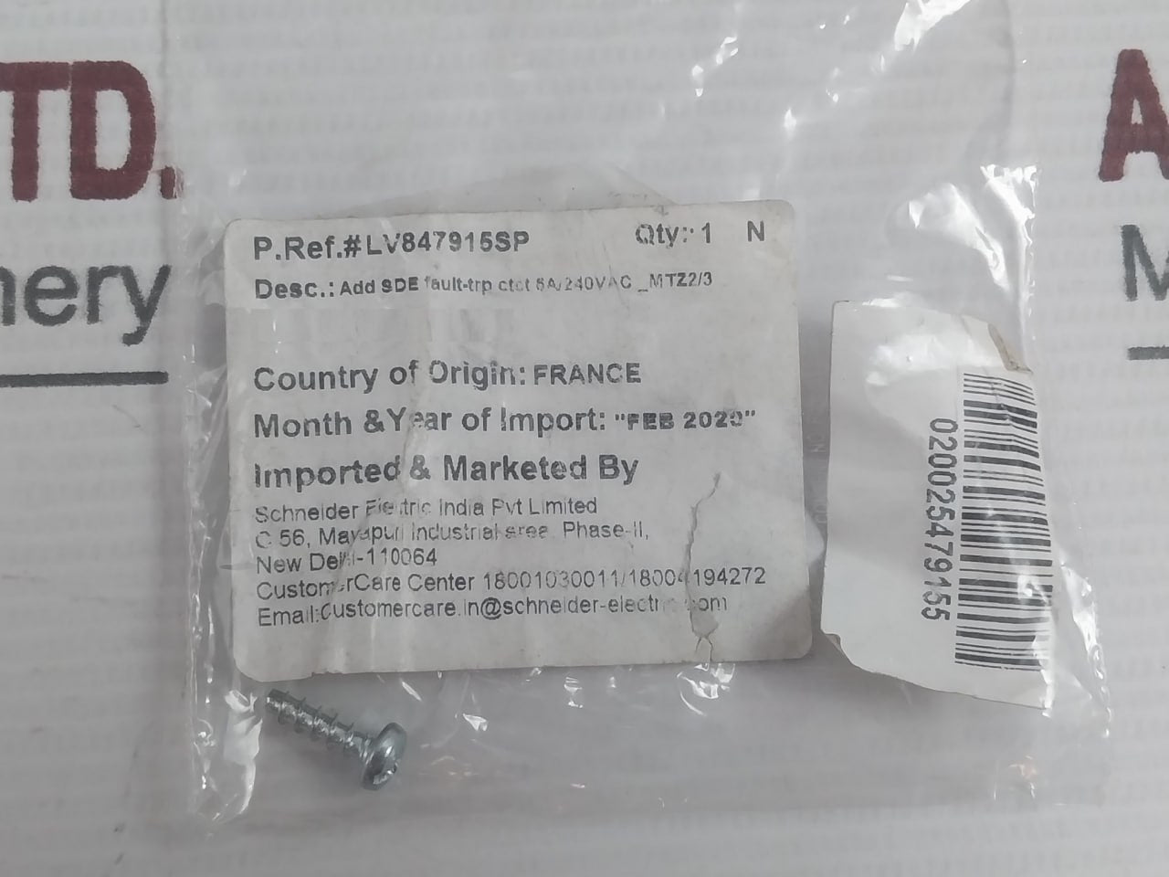 47915 Fault Trip Indication Contact 240 Vac 6A Schneider Electric