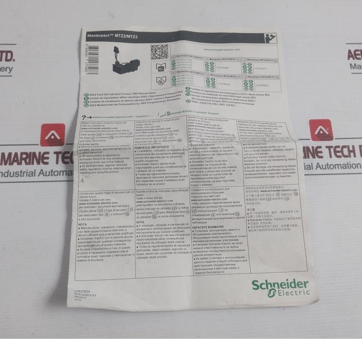 47915 Fault Trip Indication Contact 240 Vac 6A Schneider Electric