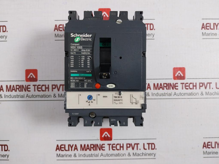 Schneider Electric 50/60Hz 800V Circuit Breaker Nsx-100S