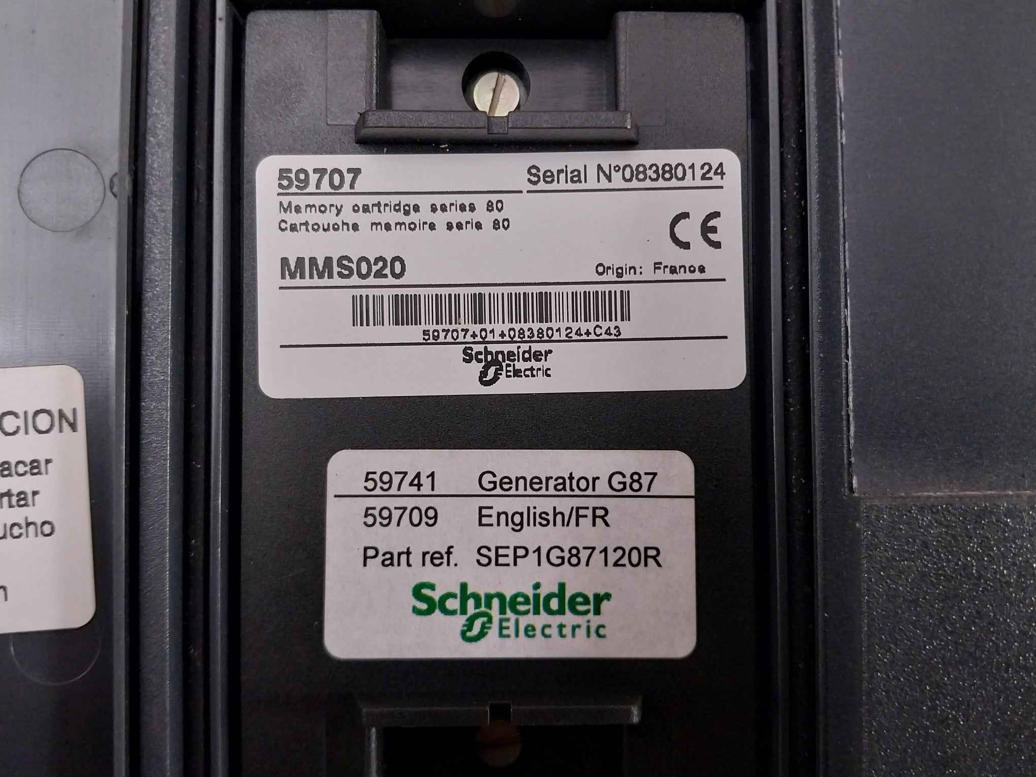 Schneider Electric 59707 I/O Module Sepam Series 80 24-250V