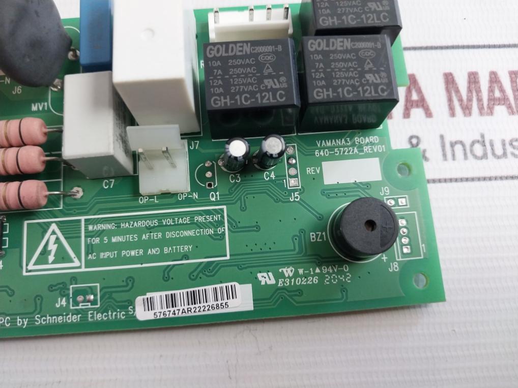 Schneider Electric 640-5722A Printed Circuit Board 94V