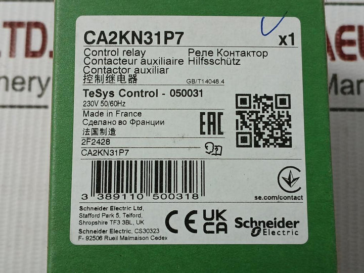 Schneider Electric 690V/10A Tesys Control Relay Ca2Kn31M7