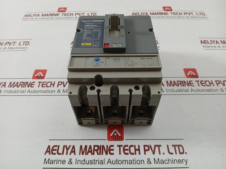 Schneider Electric 750V 50/60Hz Ompact Molded Case Circuit Breaker Nse100N3063