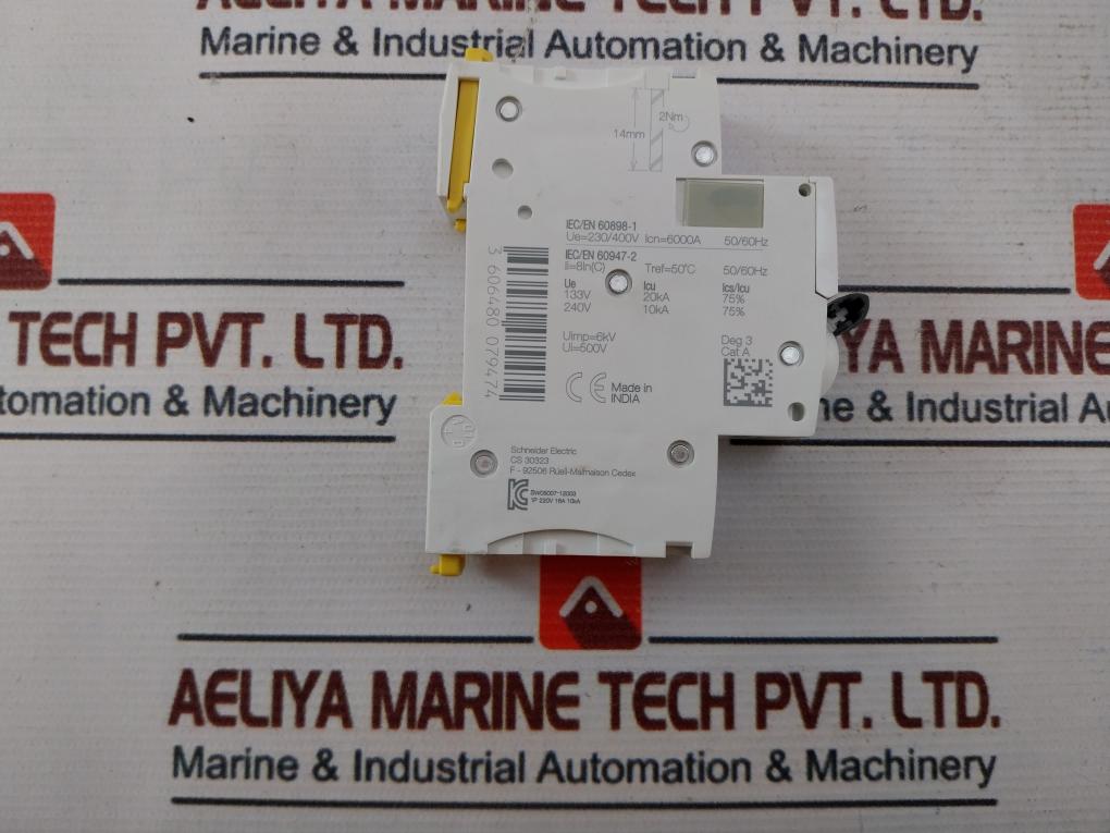 Schneider Electric A9F74116 Miniature Circuit Breaker Ic60N C1, 230/400V 50/60Hz