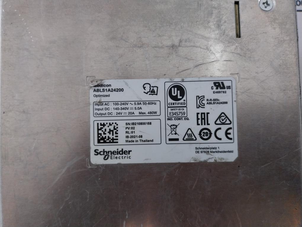 Schneider Electric Abls1A24200 Regulated Power Supply 100-240V~ 5.9A 50-60Hz