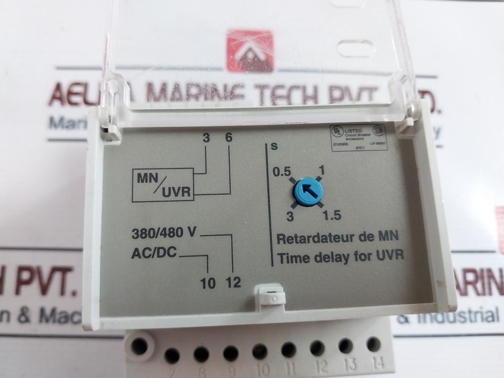Schneider Electric Adjustable Time Delay Relay For Uvr 380/480 Vac