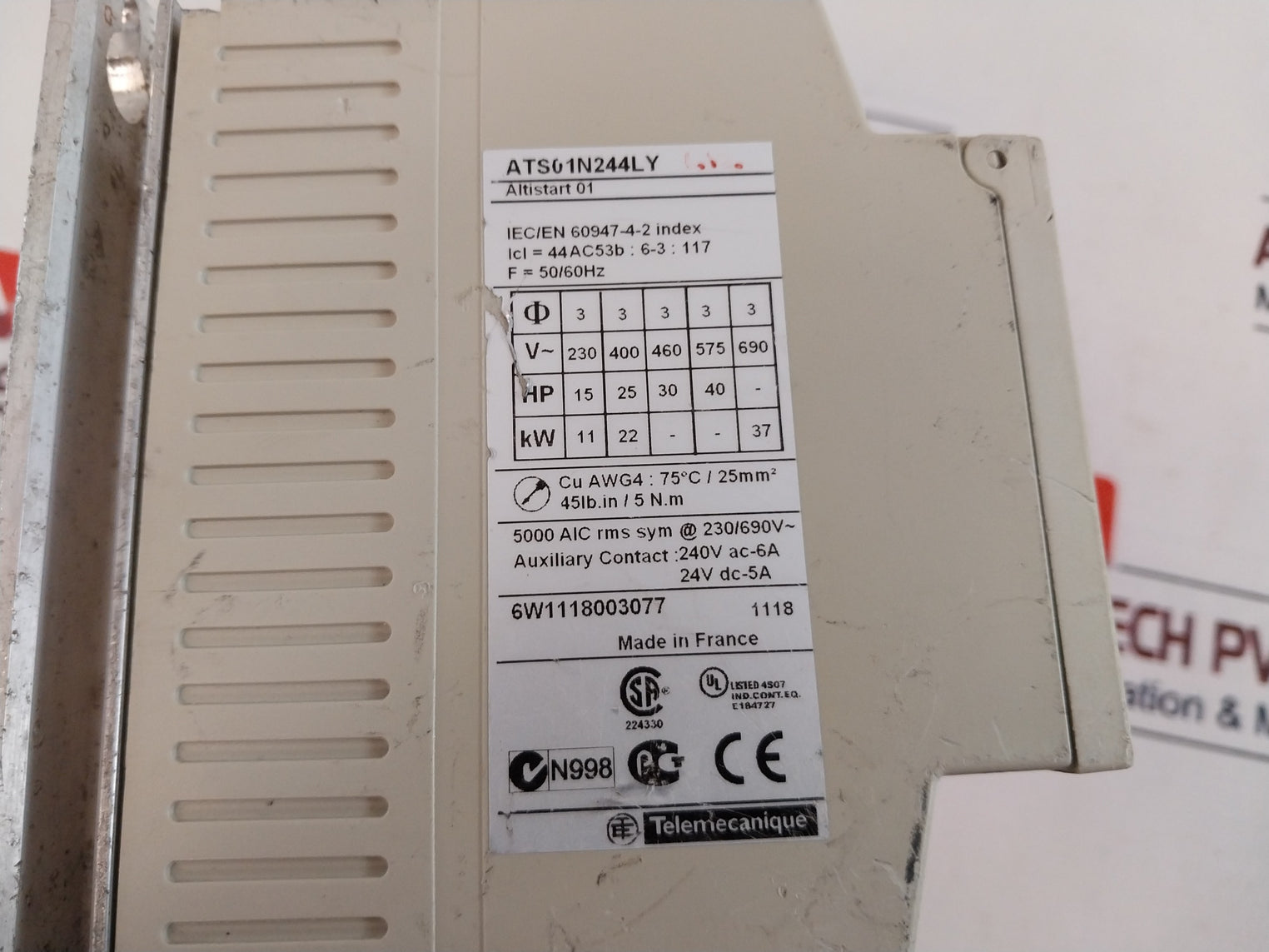 Schneider Electric Ats01N244Ly Soft Starter For Asynchronous Motor 50/60Hz