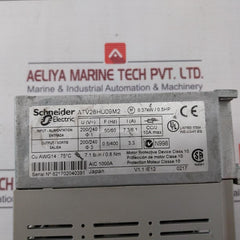 Schneider Electric Atv28Hu09M2 Altivar 28 Square D Adjustable Speed Drive