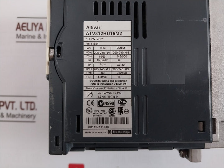 Schneider Electric Atv312Hu15M2 Variable Speed Drive D04G-24Ts2 01 200-240V
