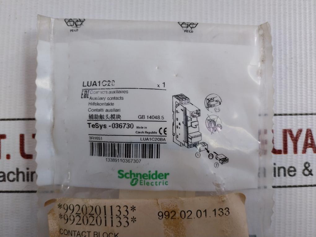Schneider Electric Auxiliary Contact Block 250V Lua1C20