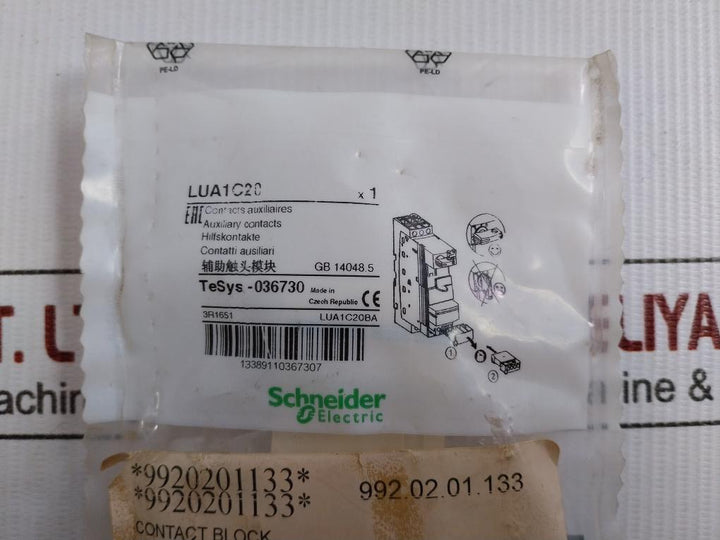 Schneider Electric Auxiliary Contact Block 250V Lua1C20