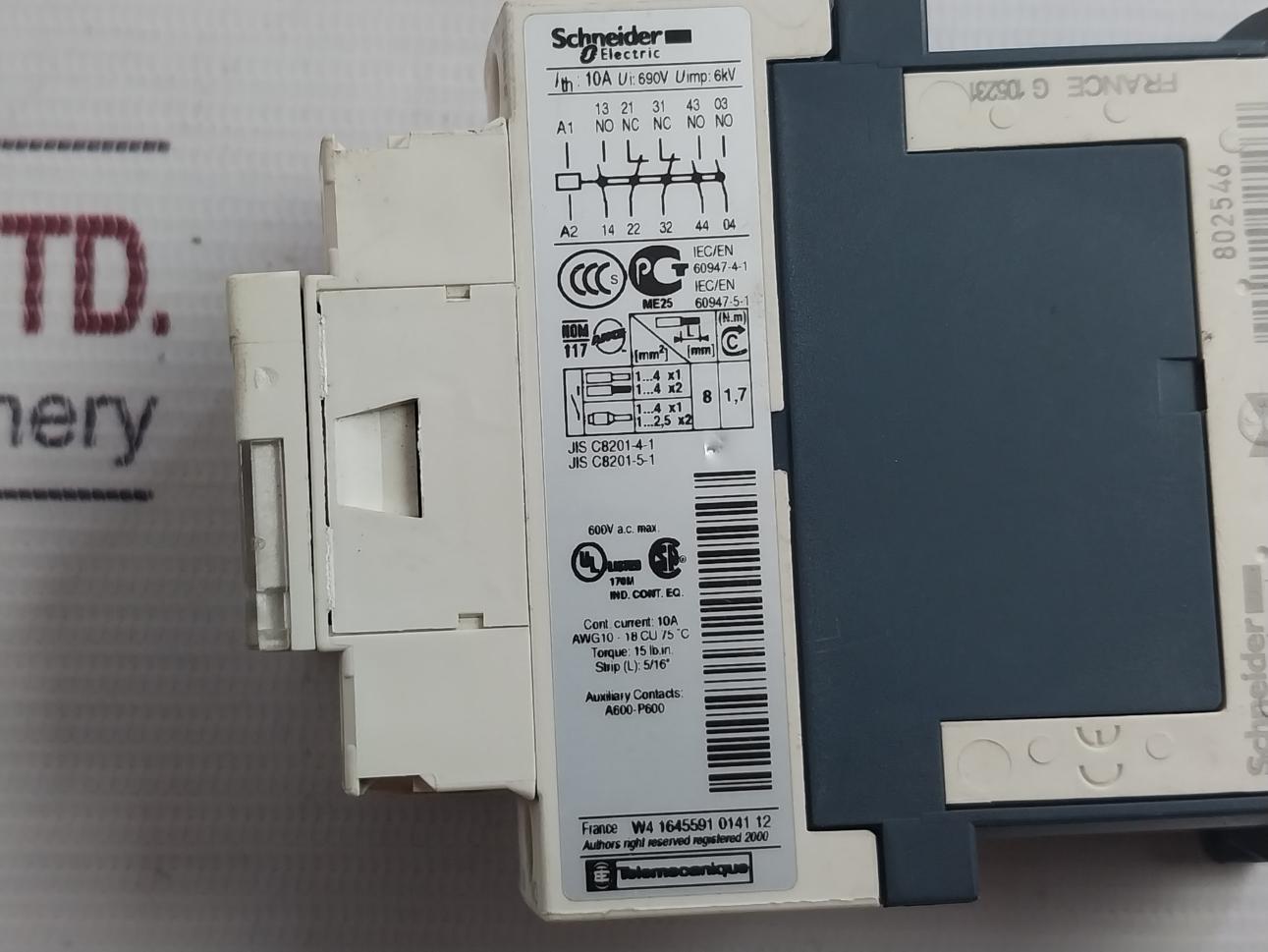 Schneider Electric Cad32Bd Tesys D Control Relay 24Vdc 10A
