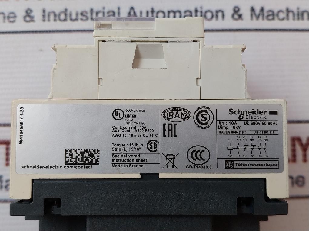 Schneider Electric Cad32 Control Relay 690V 50/60Hz