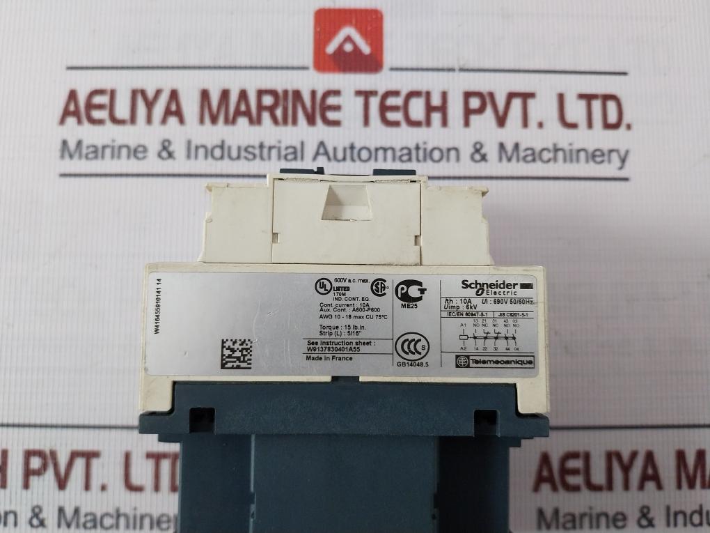 Schneider Electric Cad32 Tesys D Control Relay W/ Contactor C8201-5-1 A600-p600