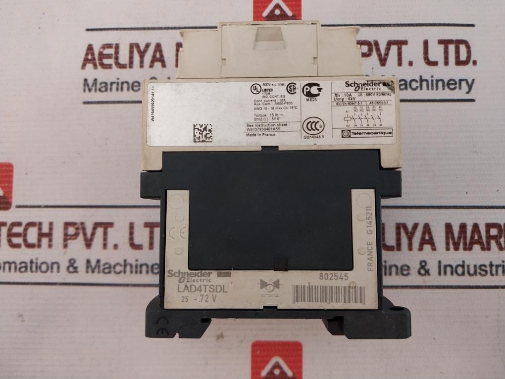 Schneider Electric Cad50 Ed Contactor 10A 690V 50/60Hz