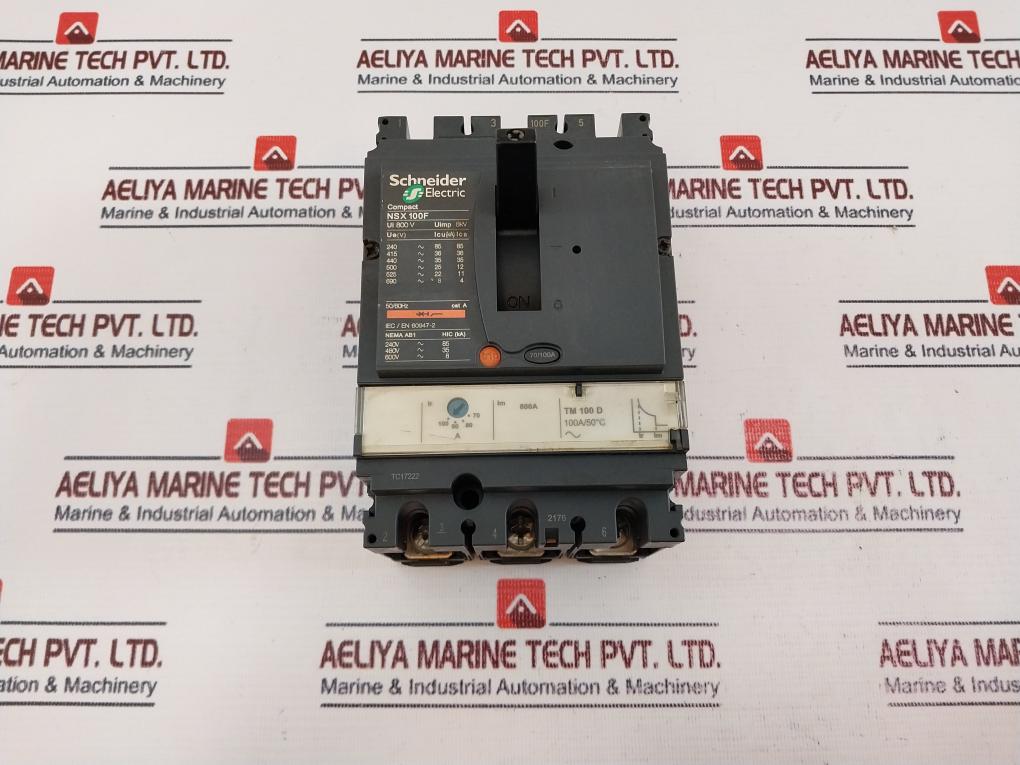 Schneider Electric Compact Nsx 100F Circuit Breaker Cat A 800V 50/60Hz