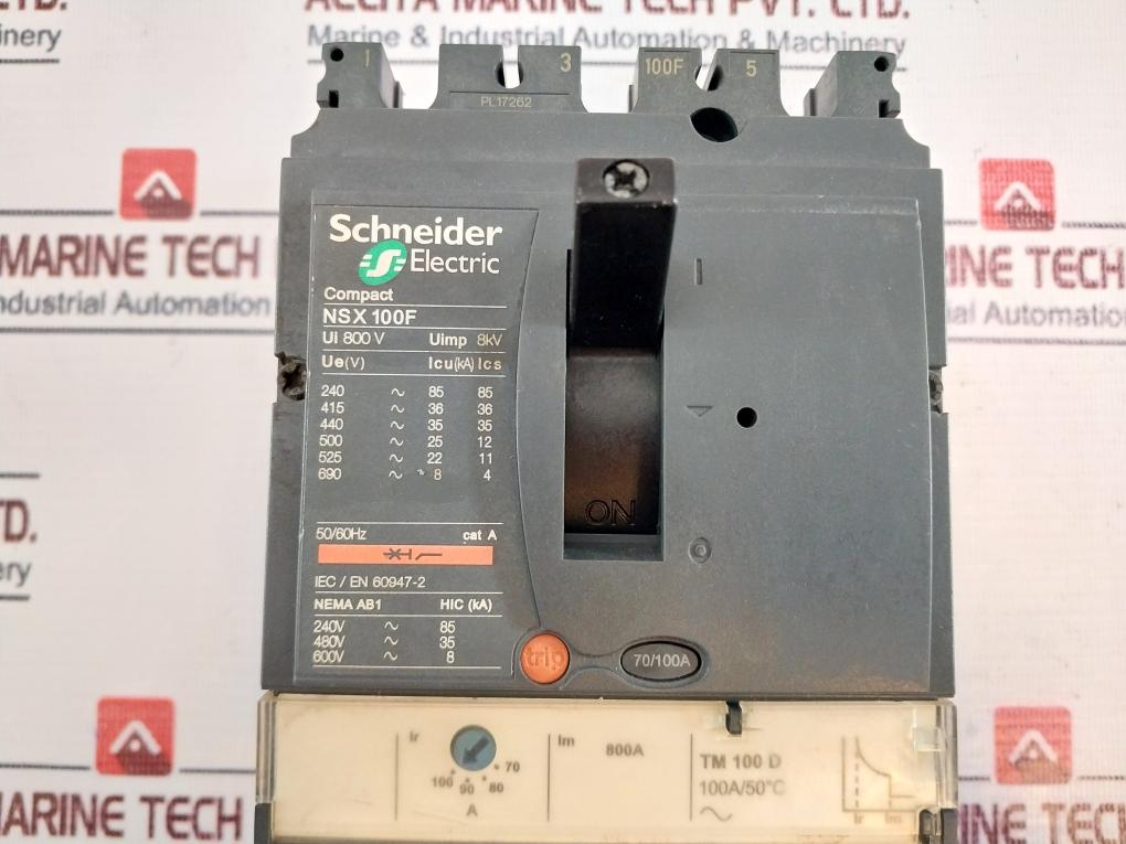 Schneider Electric Compact Nsx 100F Circuit Breaker Cat A 800V 50/60Hz