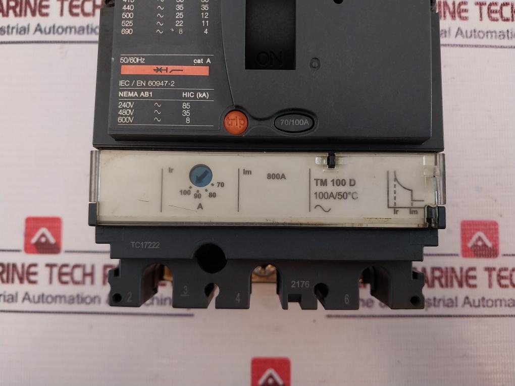 Schneider Electric Compact Nsx 100F Circuit Breaker Cat A 800V 50/60Hz