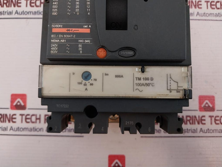Schneider Electric Compact Nsx 100F Circuit Breaker Cat A 800V 50/60Hz