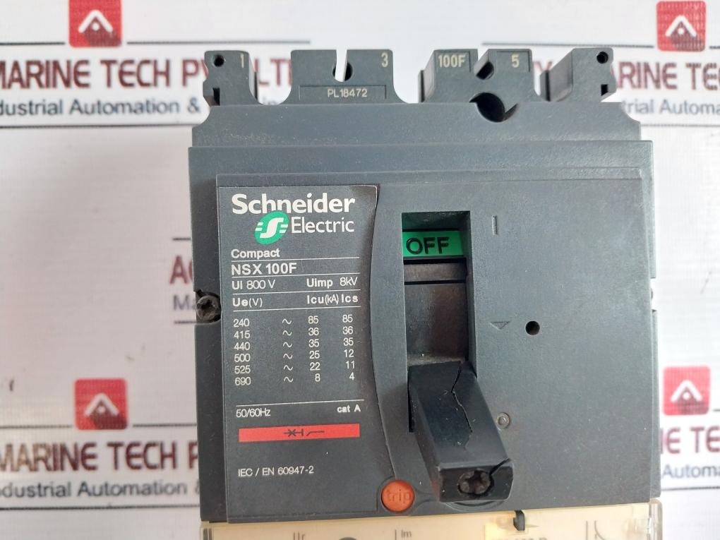 Schneider Electric Compact Nsx 100F Circuit Breaker 50/60Hz Cat. A