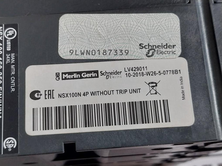 Schneider Electric Compact NSX 100N Circuit Breaker Cat A 50/60Hz