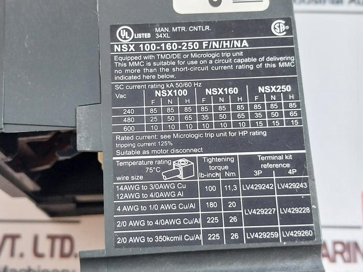Schneider Electric Compact NSX 100N Circuit Breaker Cat A 50/60Hz