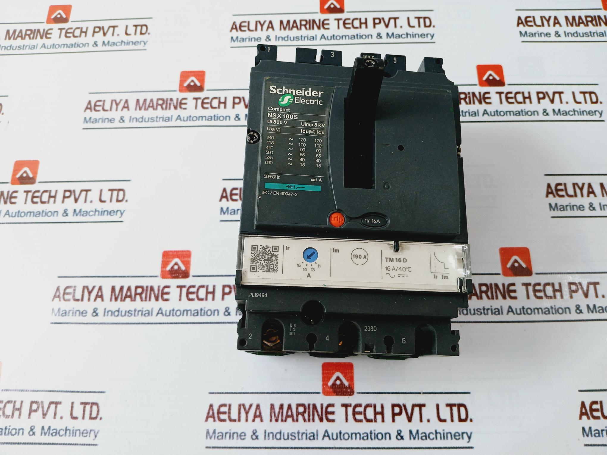 Schneider Electric Compact Nsx100S Circuit Breaker 50/60Hz Cat: A