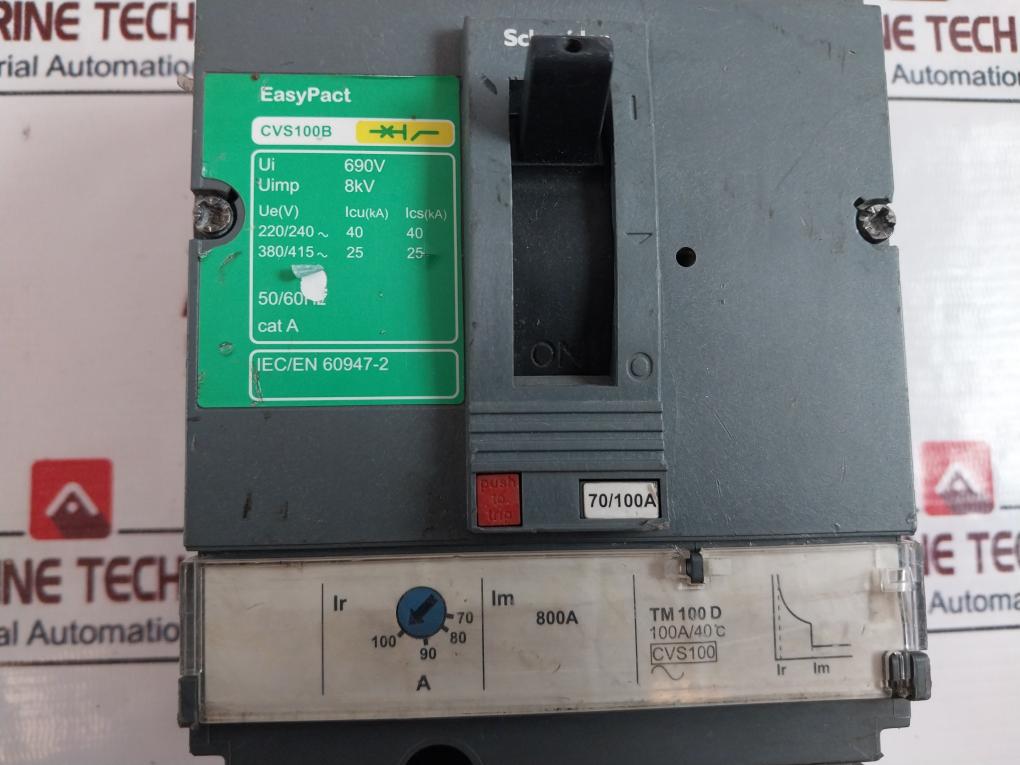Schneider Electric Cvs100B Circuit Breaker 100A/40°C