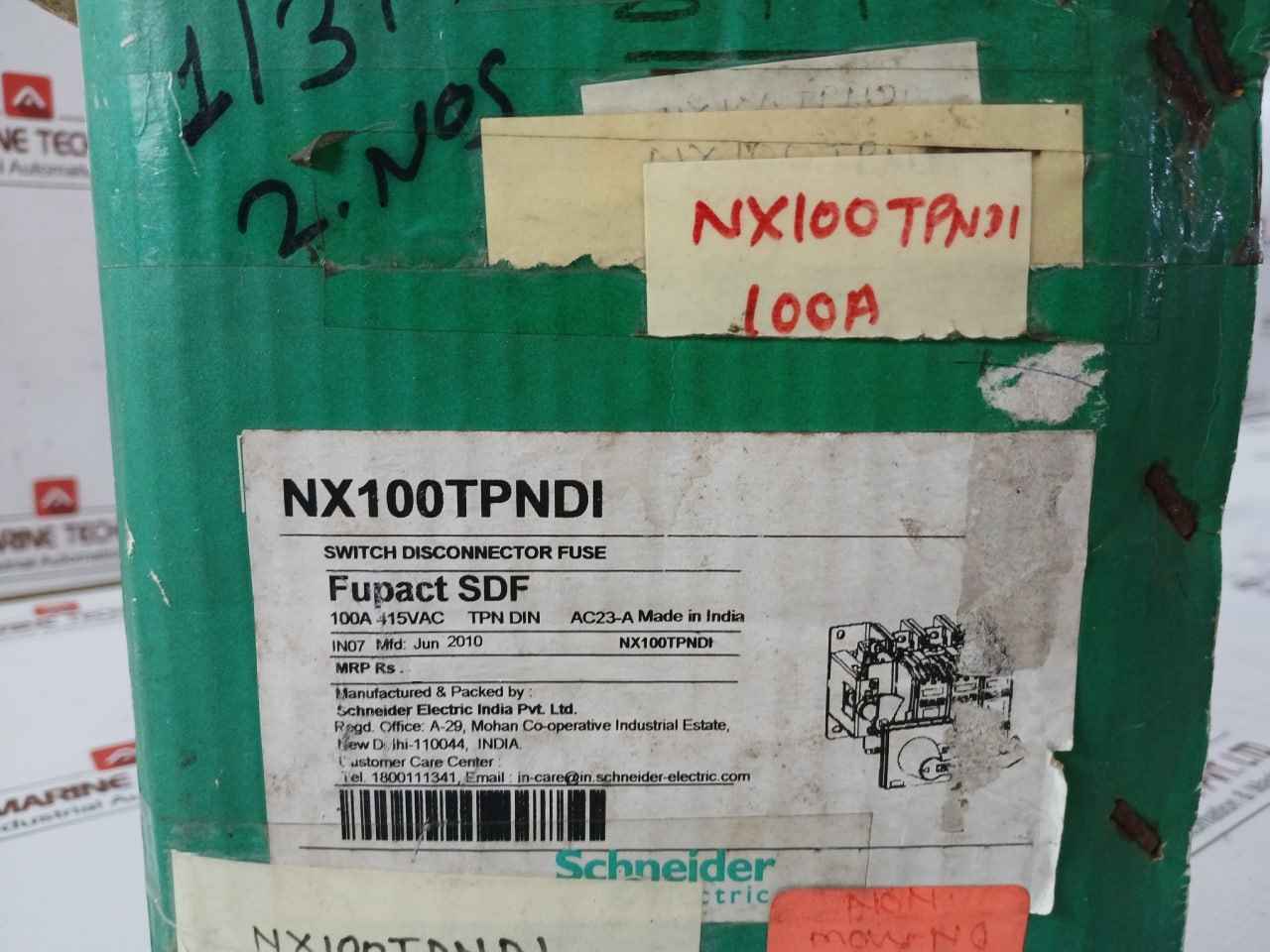 Schneider Electric Din Fuse Switch 50/60Hz Nx100Tpndi