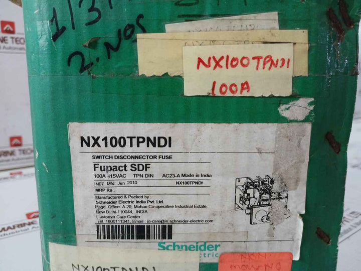 Schneider Electric Din Fuse Switch 50/60Hz Nx100Tpndi