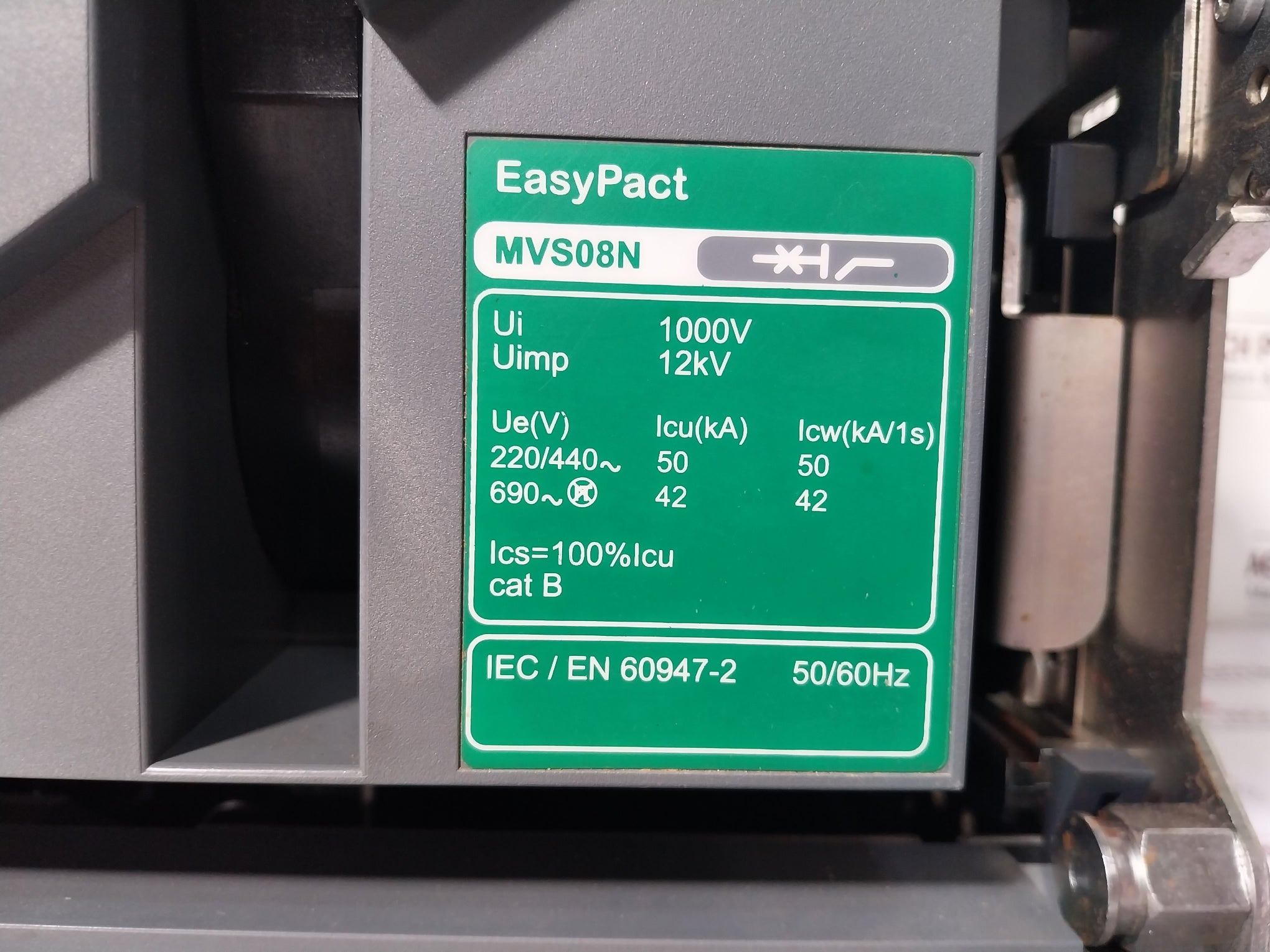 Schneider Electric Easypact Mvs08N Circuit Breaker 3200A 1000V 12Kv