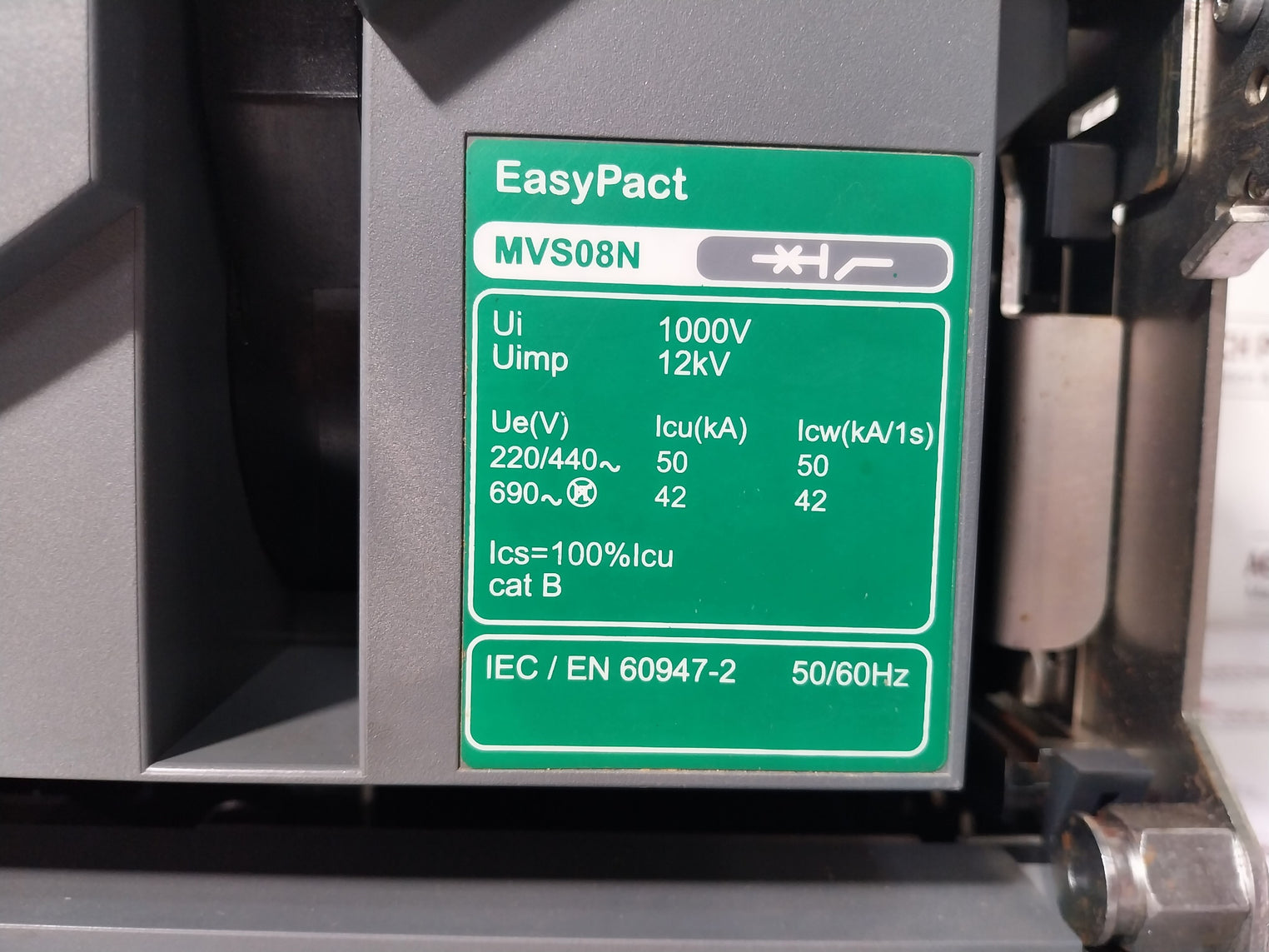 Schneider Electric Easypact Mvs08N Circuit Breaker 3200A 1000V 12Kv