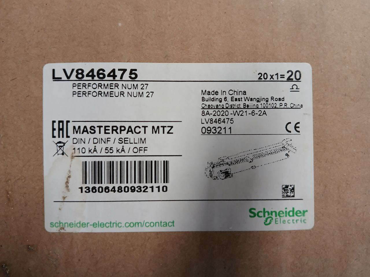 SCHNEIDER ELECTRIC EAV22071 03 Lv846475 PCB Card