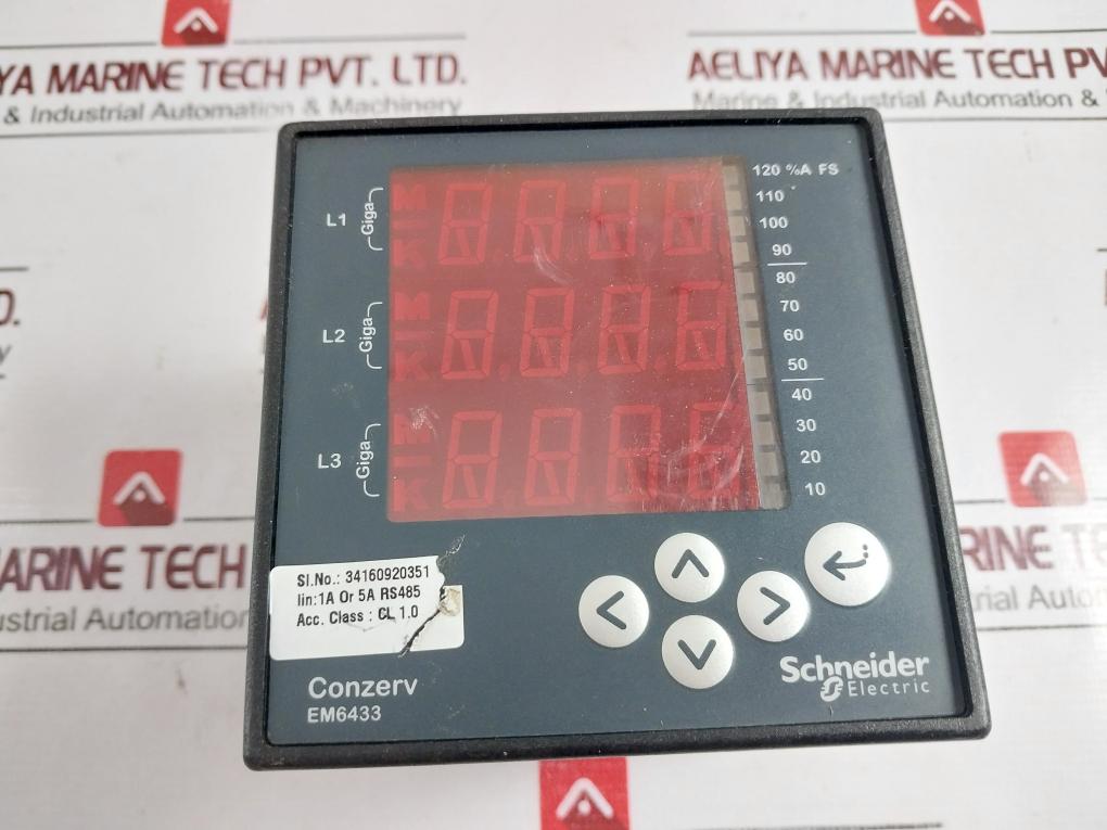 Schneider Electric Em6433 Led Display Energy Kwh Meter 30002016 Ver:03.05.03