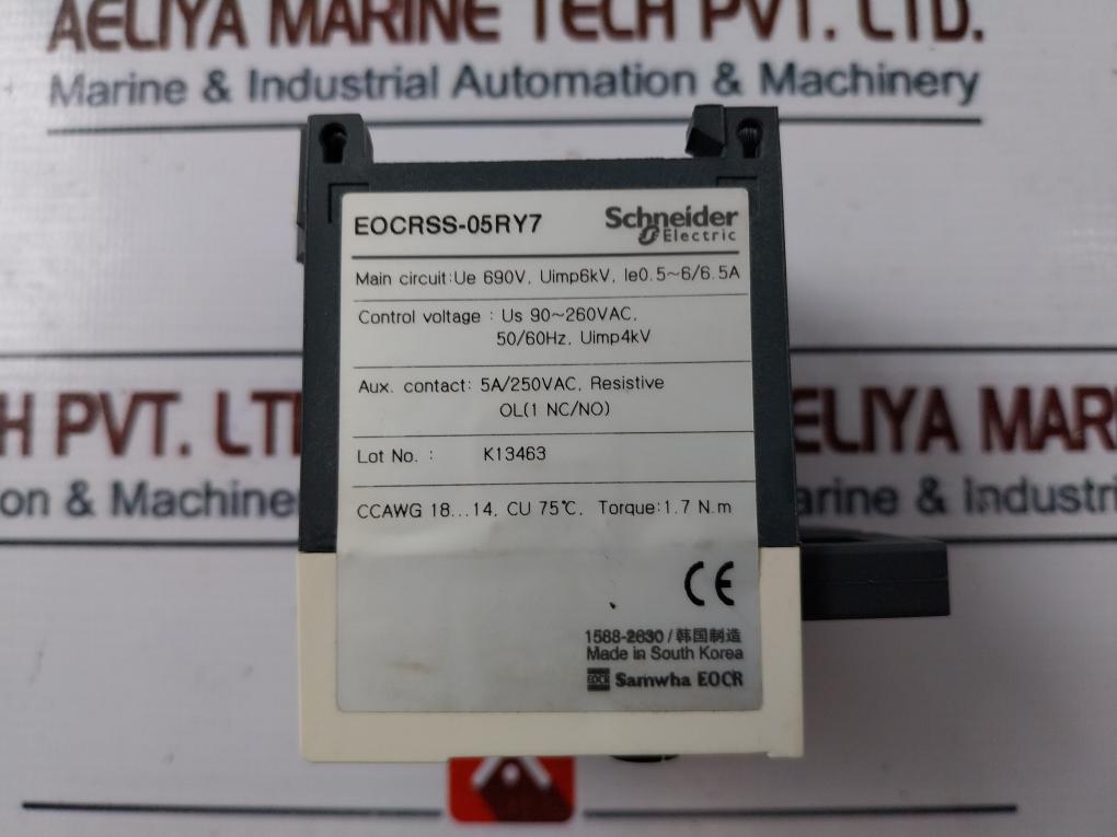 Schneider Electric Eocr-ss/ Eocrss-05Ry7 Electronic Overload Relay 690V 50/60Hz