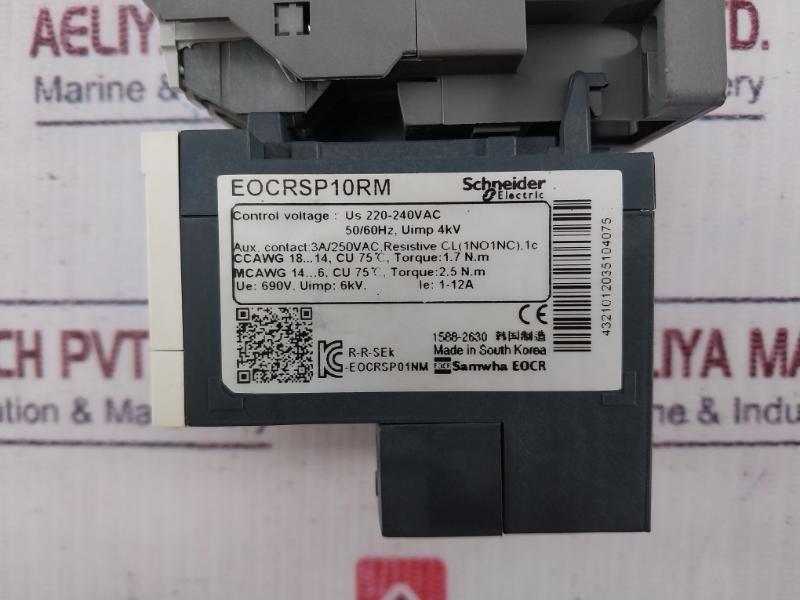 Schneider Electric Eocrsp10Rm Contactor (Mc-9B) + Overload Relay Assembly