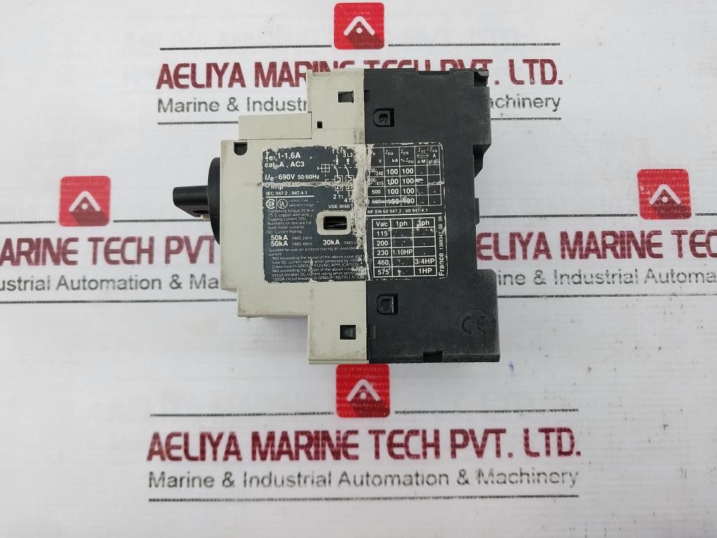 Schneider Electric Gv2-p06 Motor Circuit Breaker 690V 50/60Hz Iec 947-2, Iec 947-4-1