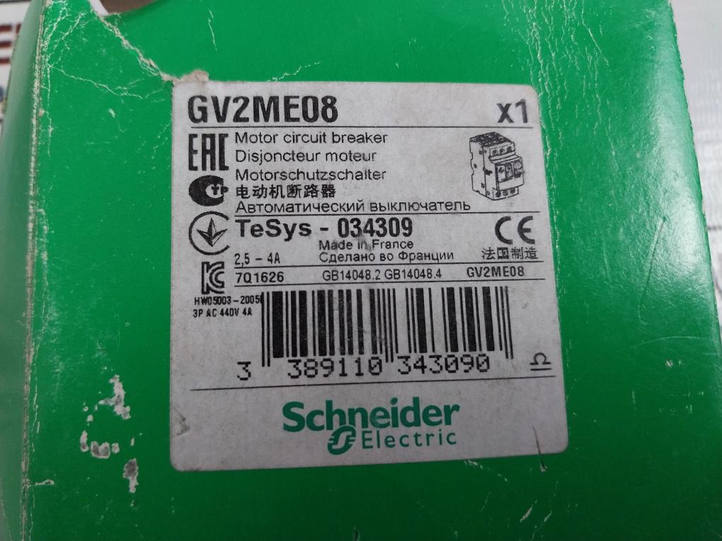 Schneider Electric Gv2Me08 Motor Circuit Breaker 690V