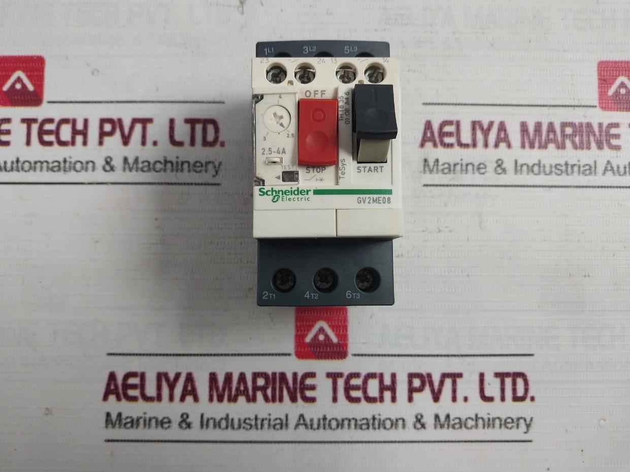 Schneider Electric Gv2Me08 Motor Starter Ac 440V 4A Iec/En 60947-2